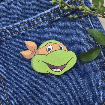 Значок з дерева Craft Pins Черепашки ніндзя (CU-00797)