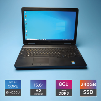 Ноутбук Dell Latitude E5540 (i5-4200U/RAM 8GB DDR3/SSD 240GB) Б/В (6090(38))