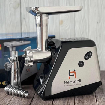 Електром'ясорубка Henschll HS-0034 2500W з Соковижималкою та Насадками для Ковбас і Кеббе