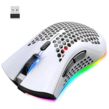 Мишка бездротова ігрова KSnake BM600 (MicroUSB, 2.4G, RGB)‌ WHITE
