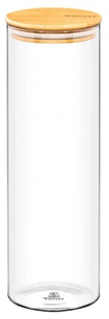 Ємність Wilmax Thermo скляна для зберігання з бамбуковою кришкою 10х30.5 см 2 л (WL-888510 / A)