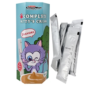 Жидкое лакомство для котов CattyMan Complete Kitty's Cream икра с курицей, лососем, тунцом, говядиной, уткой (Z1645)