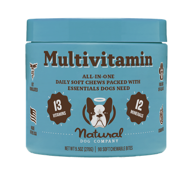Мультивитаминный комплекс Multivitamin Natural Dog Company 90шт в банке