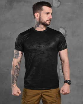 Тактическая потоотводящая мужская футболка L черный мультикам (87130)