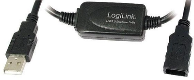 Kabel LogiLink USB 2.0 z aktywnym wzmacniaczem sygnału 10 m (4052792008340)