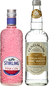 Набір джин Stirling Pink Gin 0.5 л 37.5% + Тонік Fentimans Premium Indian 0.5 л (1021000217815)