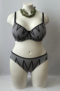 Купальник роздільний Fantasie Geneva 6590-6595 м'яка повна чашка на кісточках 75G/S Black & White (ZIK0000021928)