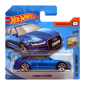 Машинка Базова Hot Wheels '17 Audi RS 6 Avant Factory Fresh 1:64 FYC11 Metallic Blue 1шт