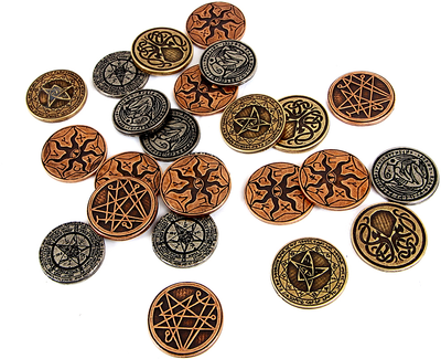 Набір монет Drawlab Entertainment Metal Cthulhu Coins 24 шт (740120936963)