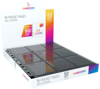 Папки-палітурки Gamegenic 18-Pocket Pages Sideloading Black 50 шт (4251715403235)