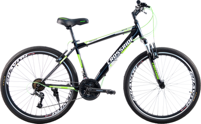 Велосипед Crossride Shark ST МТВ 26" 15" 2023 Черно-зеленый (0173-150-З)