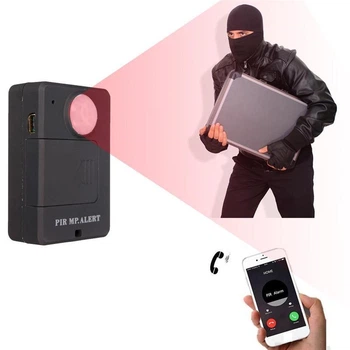 GSM трекер PIR MP Alert A9 с контроллером питания сигнализация c датчиком движения и микрофоном