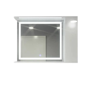 Зеркальный шкаф ШК33 с LED подсветкой и сенсором 900х700х160 мм дверца справа