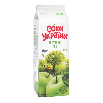 Сік Соки України Яблучний освітлений 1.9 л