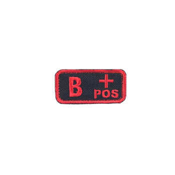 Чорно-червона нашивка крові група Pos M-Tac B+