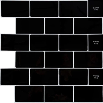 Самоклеющаяся полиуретановая плитка Sticker Wall черный кирпич 305х305х1мм (D) SW-00001186