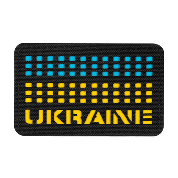 Нашивка Ukraine M-Tac Laser Cut Black/Yellow/Blue/GID