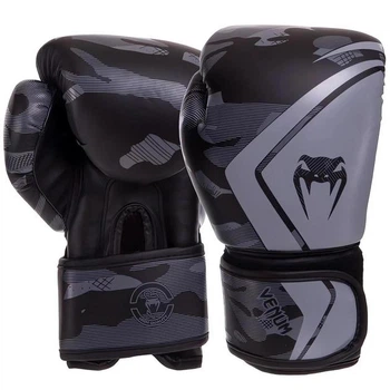 Боксерские перчатки VENUM 12-OZ BLACK-GRAY 151274