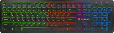 Клавіатура дротова Real-El Comfort 7070 Backlit USB (EL123100018)