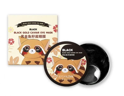 Гідрогелеві патчі під очі з золотом і екстрактом чорної ікри SERSANLOVE Black Gold Caviar Eye Mask 60 шт