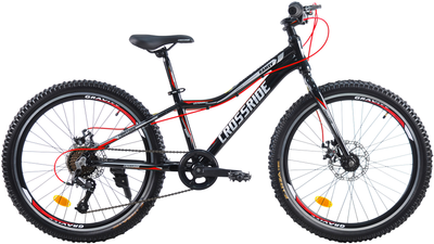 Велосипед Crossride 24 МТВ AL RAMZY 12.5" Черно-красный (0274-3)