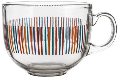 Чашка LUCCA MALAGA Stripes Banquet 435 мл.,стекло