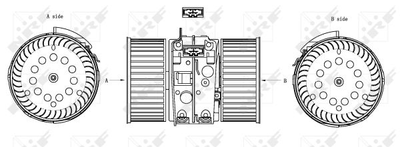 Вентилятор печки NRF 34161 Renault Megane 272108241R, 272104937R