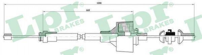 Тросик зчеплення LPR C0480C 7700761088, 7704001506