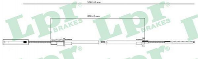 Тросик сцепления LPR C0256C Volkswagen Golf, Jetta 191721335R, 191721335J