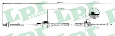 Тросик сцепления LPR C0128C Opel CORSA, Combo 669187, 90522447