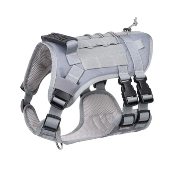 Нейлоновый тактический жилет для собак Nylon Heavy Duty Dog Tactical Vest Grey L Серый