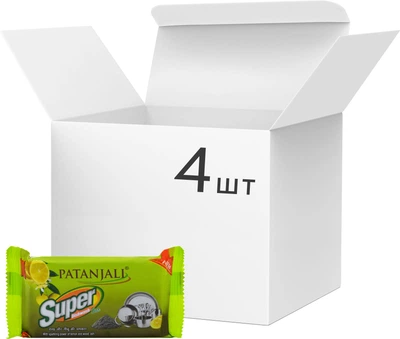 Упаковка мила для миття посуду Patanjali Ayurved Super 145 г х 4 шт (8904109498855)