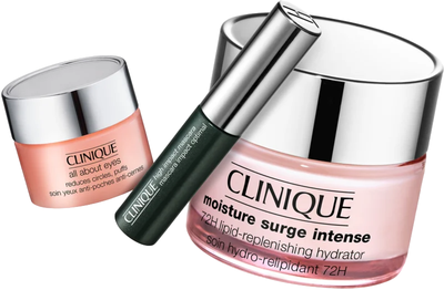 Набір для догляду за обличчям Clinique Glow And Go Bold Крем SPF 25 50 мл + Крем для шкіри навколо очей 5 мл + Туш для вій 3.5 мл (192333232460)