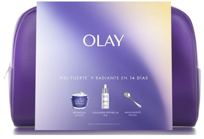 Набір для догляду за обличчям Olay Collagen Сироватка 40 мл + Нічний крем 50 мл + Масажер для обличчя (8700216276672)