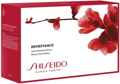 Набір для догляду за обличчям Shiseido Benefiance Wrinkle Крем 50 мл + Сироватка для корекції фігури 5 мл + Нічний крем 15 мл + Крем для повік 3 мл + Подвійна сироватка для обличчя 2 мл + Косметичка (3423222114169)