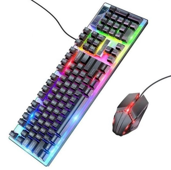 Клавиатура игровая проводная Hoco GM-I8 с LED подсветкой и оптической мышкой RGB USB для Windows (GM-I848)