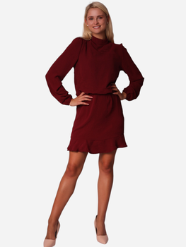 Плаття коротке осіннє жіноче Ax Paris DA1641 M Темно-червоне (5063259012120)