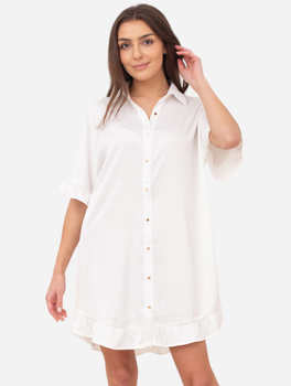 Плаття-сорочка коротке літнє жіноче Ax Paris DA1774 XL Кремове (5063259061883)