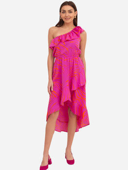 Sukienka trapezowa damska midi Ax Paris DA1722 2XL Różowa (5063259044350)