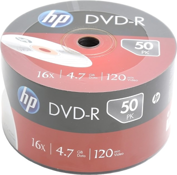 Диски HP DVD-R 4.7GB 16X Spindle Pack 50 шт (4710212142196)
