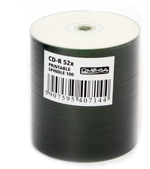 Dyski Omega CD-R 700MB 52X FF White Inkjet Printable Spindle Pack 100 szt (5907595407144)