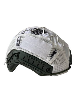 Маскировочный кавер Defpoint на баллистический шлем типа Fast - зимний белый
