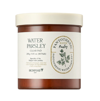 Увлажняющие диски для лица с экстрактом петрушки SKINFOOD Water Parsley Clear Pad 60 шт