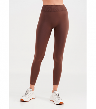 Спортивные бесшовные леггинсы - Giulia - LEGGINGS SHAPE - S/M - Deep Taupe
