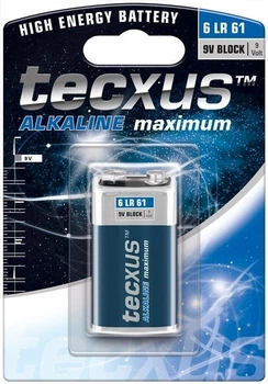 Аксесуари мобільні Батарейка Tecxus(75.02.3639) 9V-Block 550mAh x1шт 6LR61