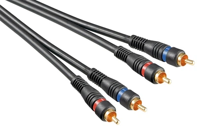 Кабель аудіо-сигнальний Lucom RCA 2x2 M/M 0.2m 2xShielded D=4.8mm Gold OFCu асфальт(84.00.7076)