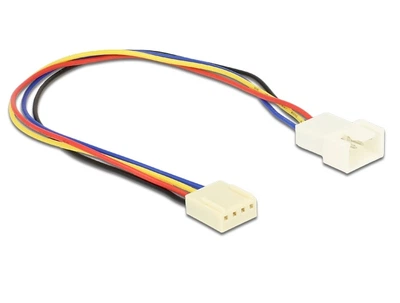 Кабель живлення-подовжувач Lucom FanPower 4p M/F 0.2m AWG22 PWM різнобарвний(62.09.8341)