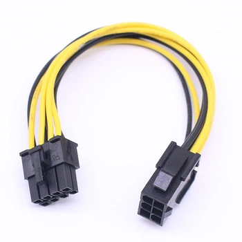 Кабель живлення внутрішній Lucom PCIePower 6p-8p F/M 0.2m кабель-адаптер AWG18(62.09.8334)