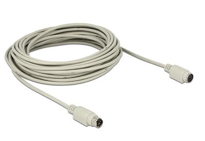 Кабель клавіатури-мишки Delock PS2 M/F 10.0m miniDIN 6pin D=4.0mm Nickel сірий(70.08.4704)