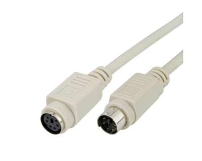 Кабель клавіатури-мишки Lucom PS2 M/F 3.0m miniDIN 6pin Mouse/Keyboard сірий(25.02.5128)